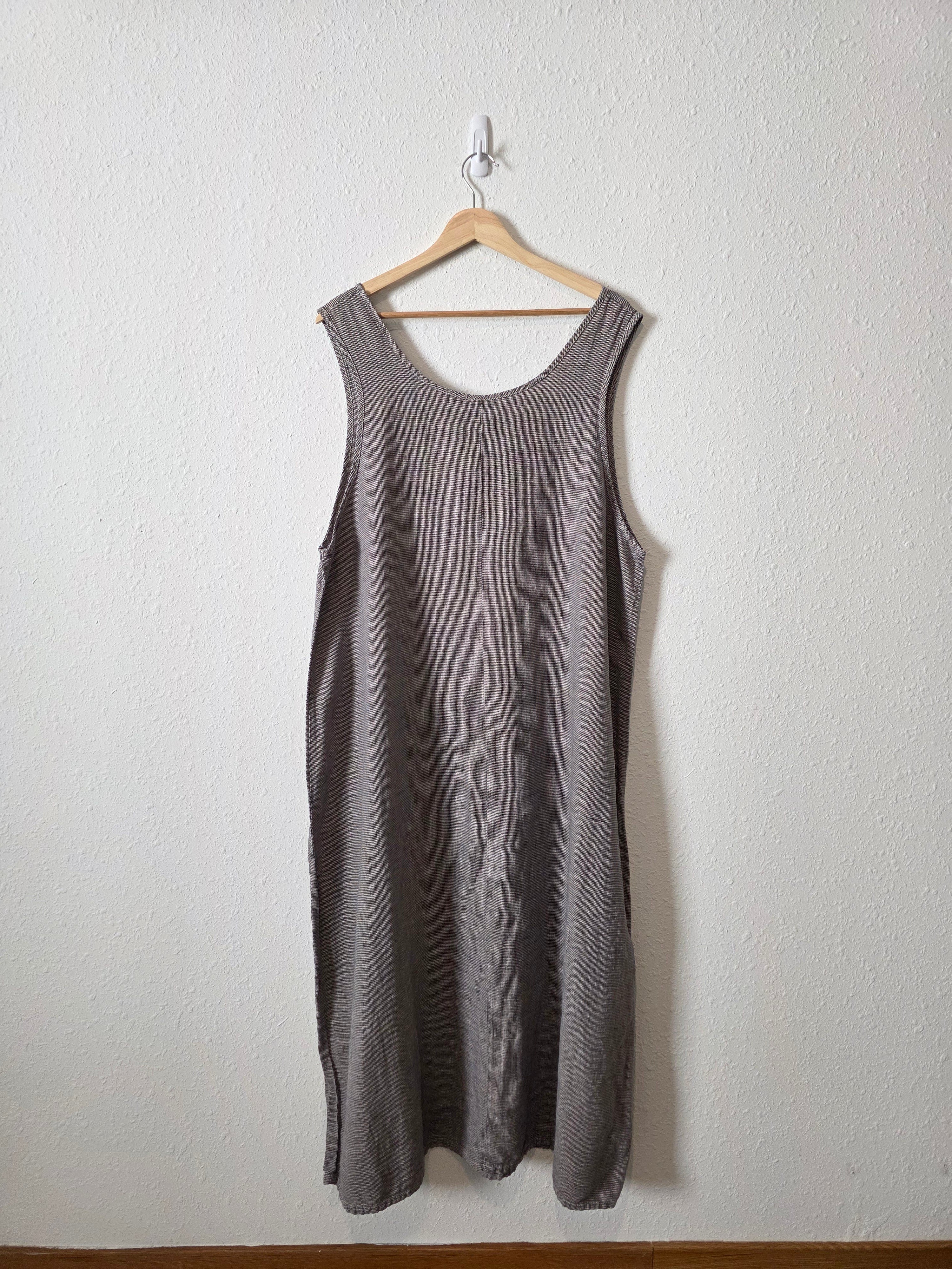 Vintage Linen Cotton Maxi Dress (1X)