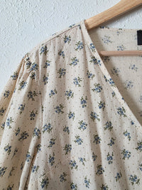 Dainty Floral Cotton Tie Front Top (XL)