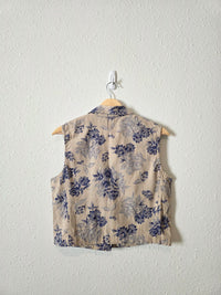 Vintage Floral Linen Cotton Top (10)
