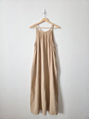 Neutral Cotton Gauze Maxi Dress (L)