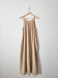 Neutral Cotton Gauze Maxi Dress (L)