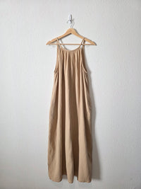 Neutral Cotton Gauze Maxi Dress (L)