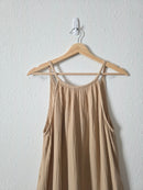Neutral Cotton Gauze Maxi Dress (L)