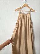 Neutral Cotton Gauze Maxi Dress (L)