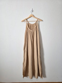 Neutral Cotton Gauze Maxi Dress (L)