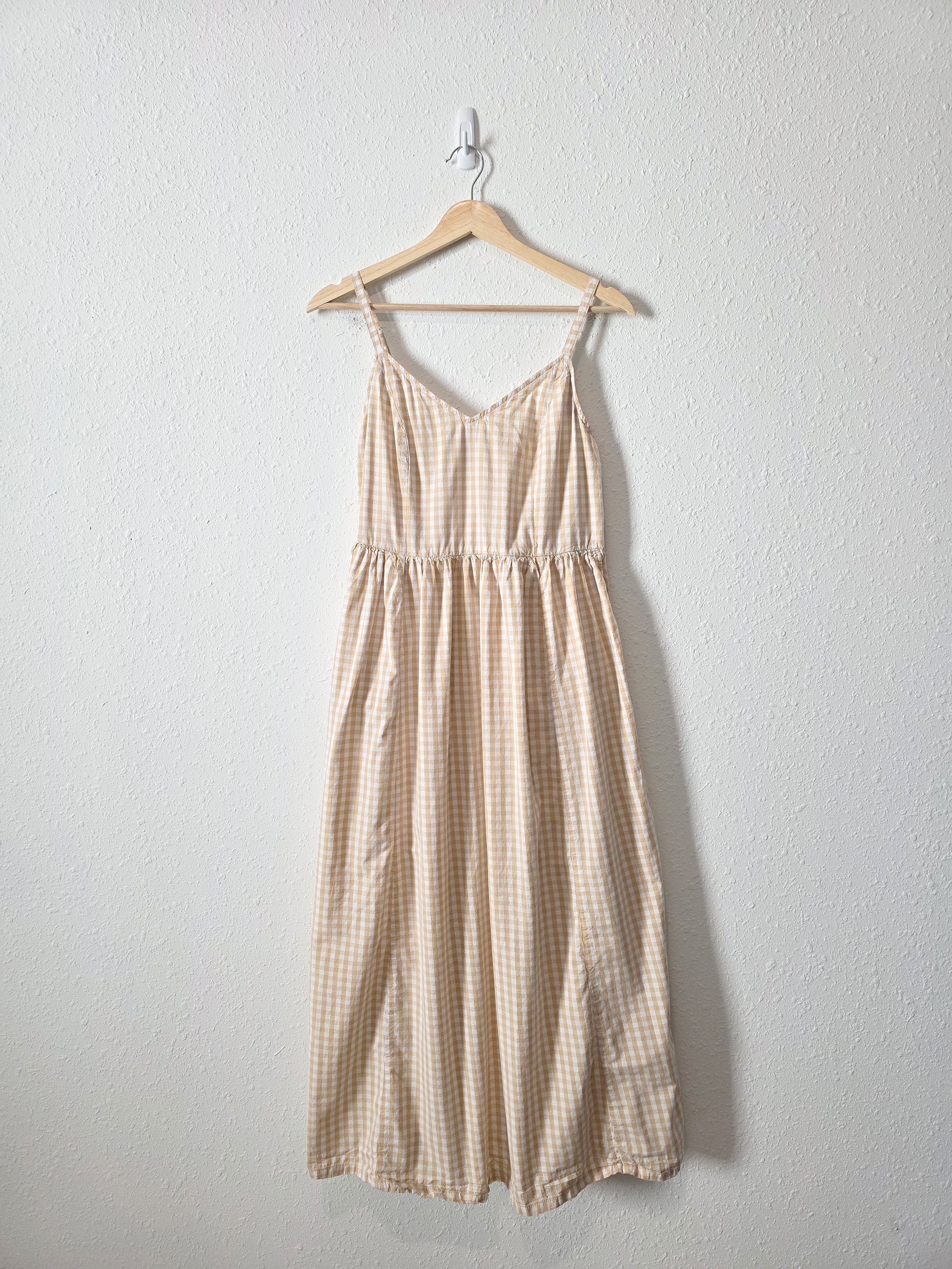 Gingham Cotton Midi Dress (S)