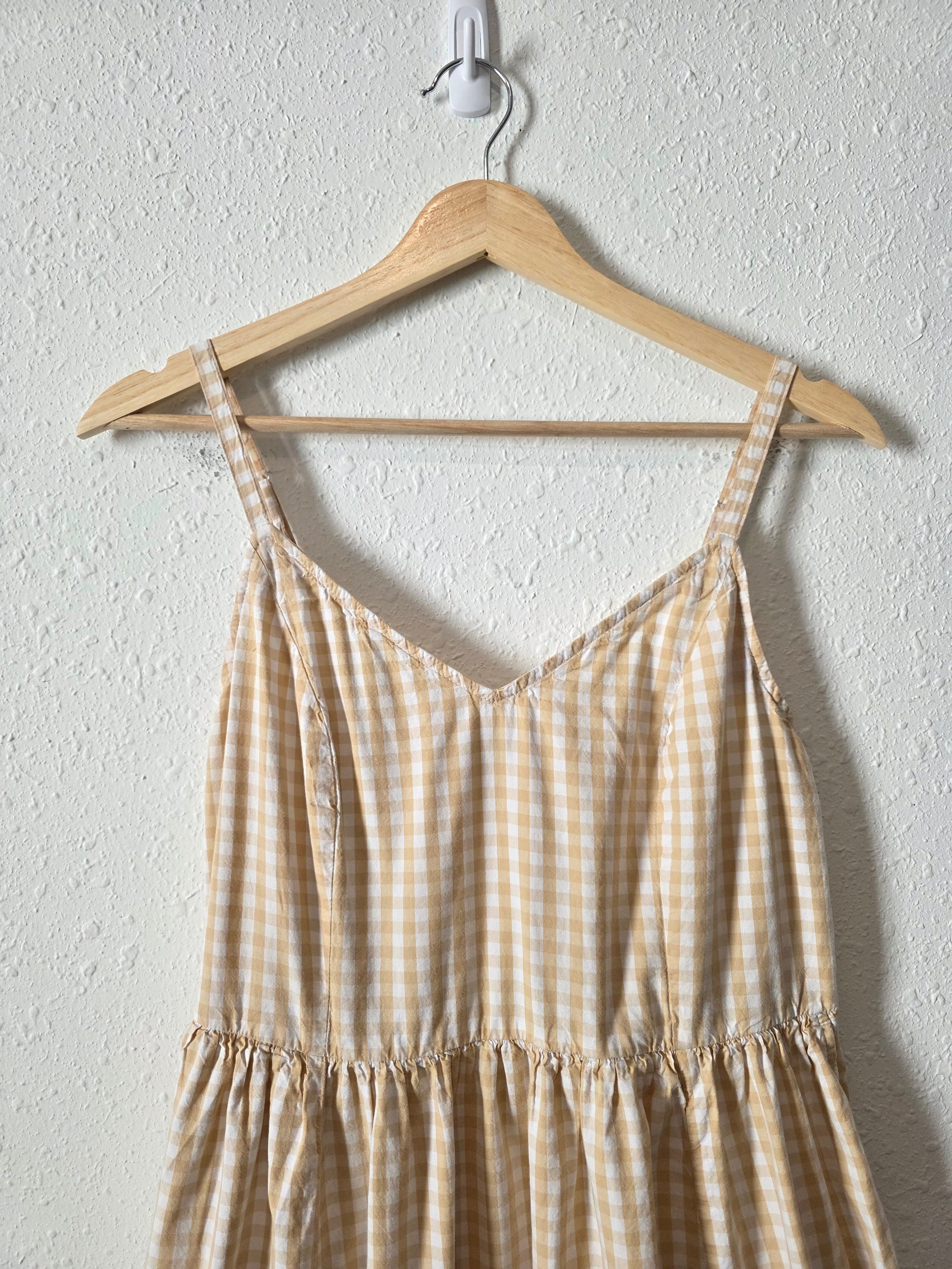 Gingham Cotton Midi Dress (S)
