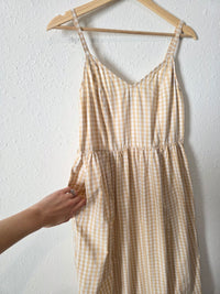 Gingham Cotton Midi Dress (S)