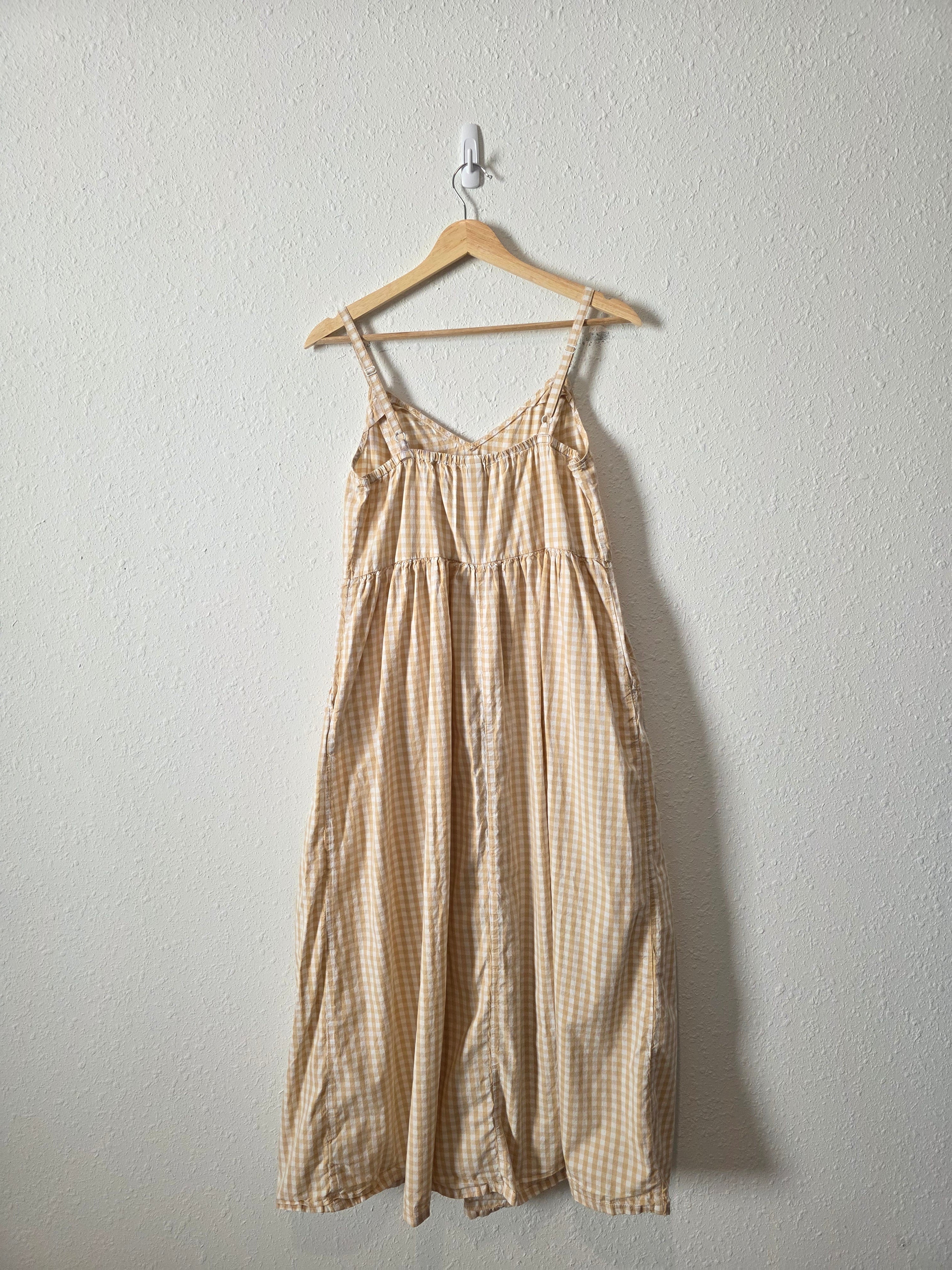 Gingham Cotton Midi Dress (S)