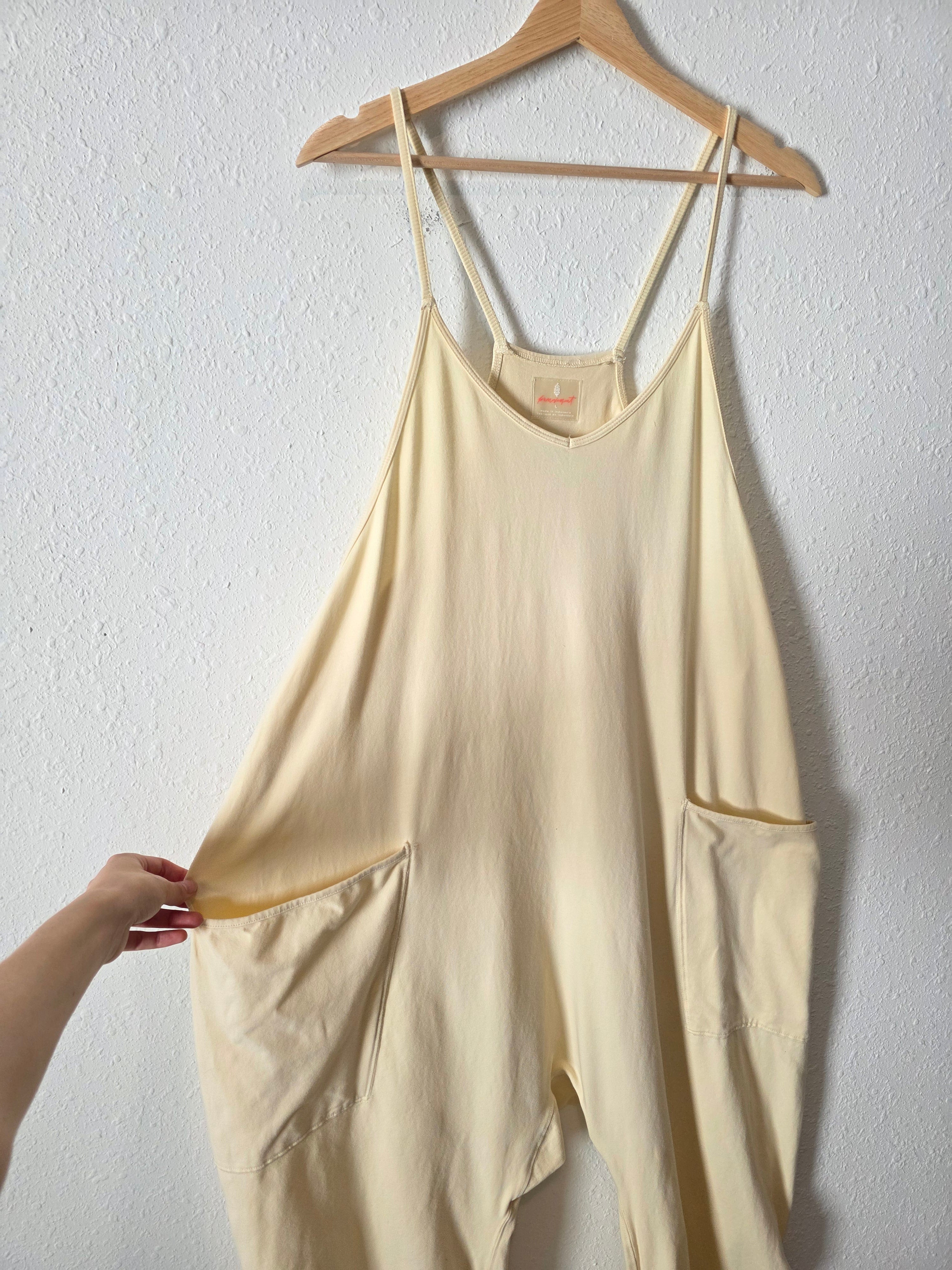 Free People Butter Yellow Hot Shot Onesie (L)