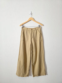 Linen Cotton Wide Leg Pants (S)