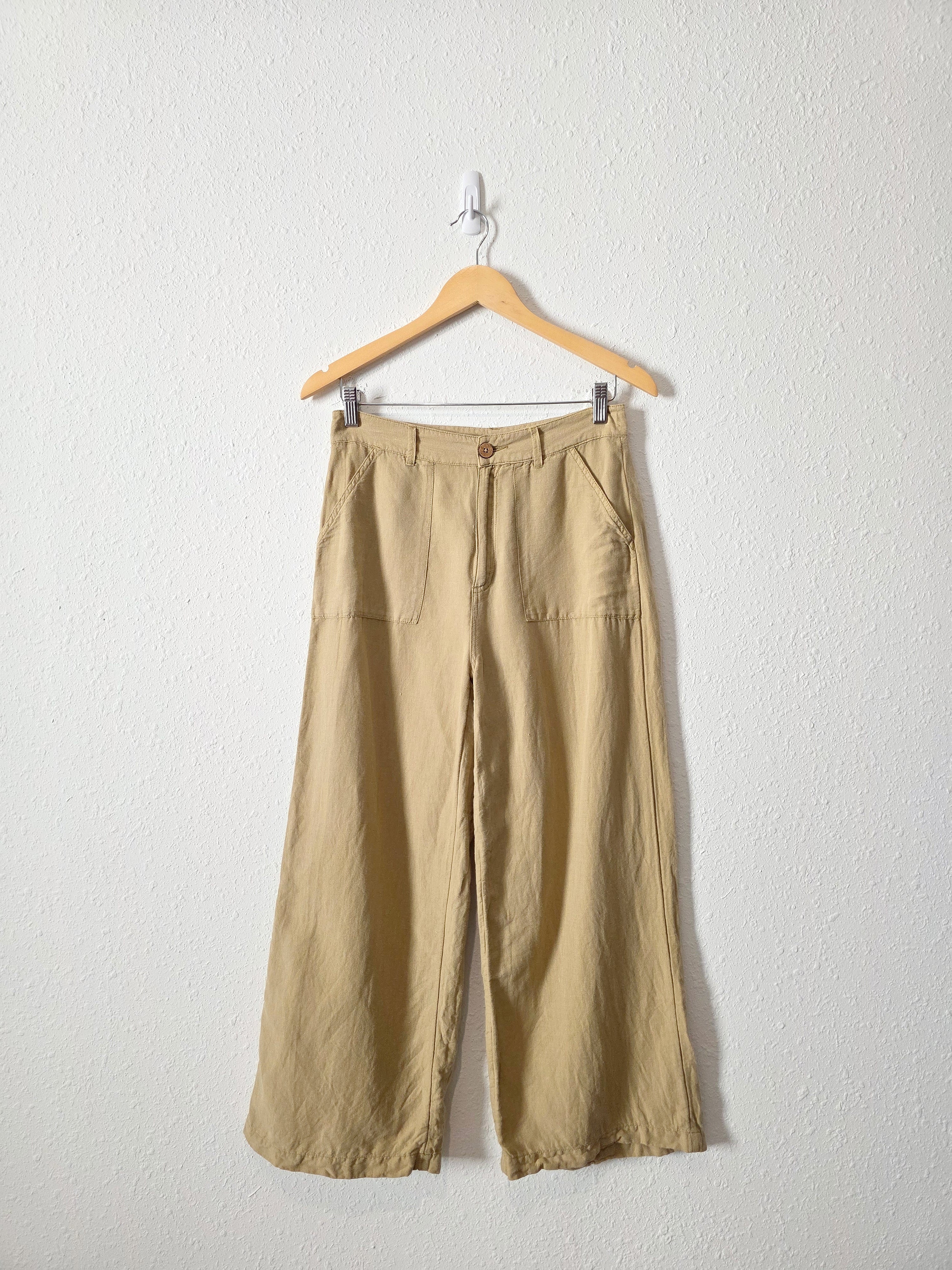 Linen Cotton Wide Leg Pants (S)