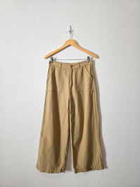 Linen Cotton Wide Leg Pants (S)