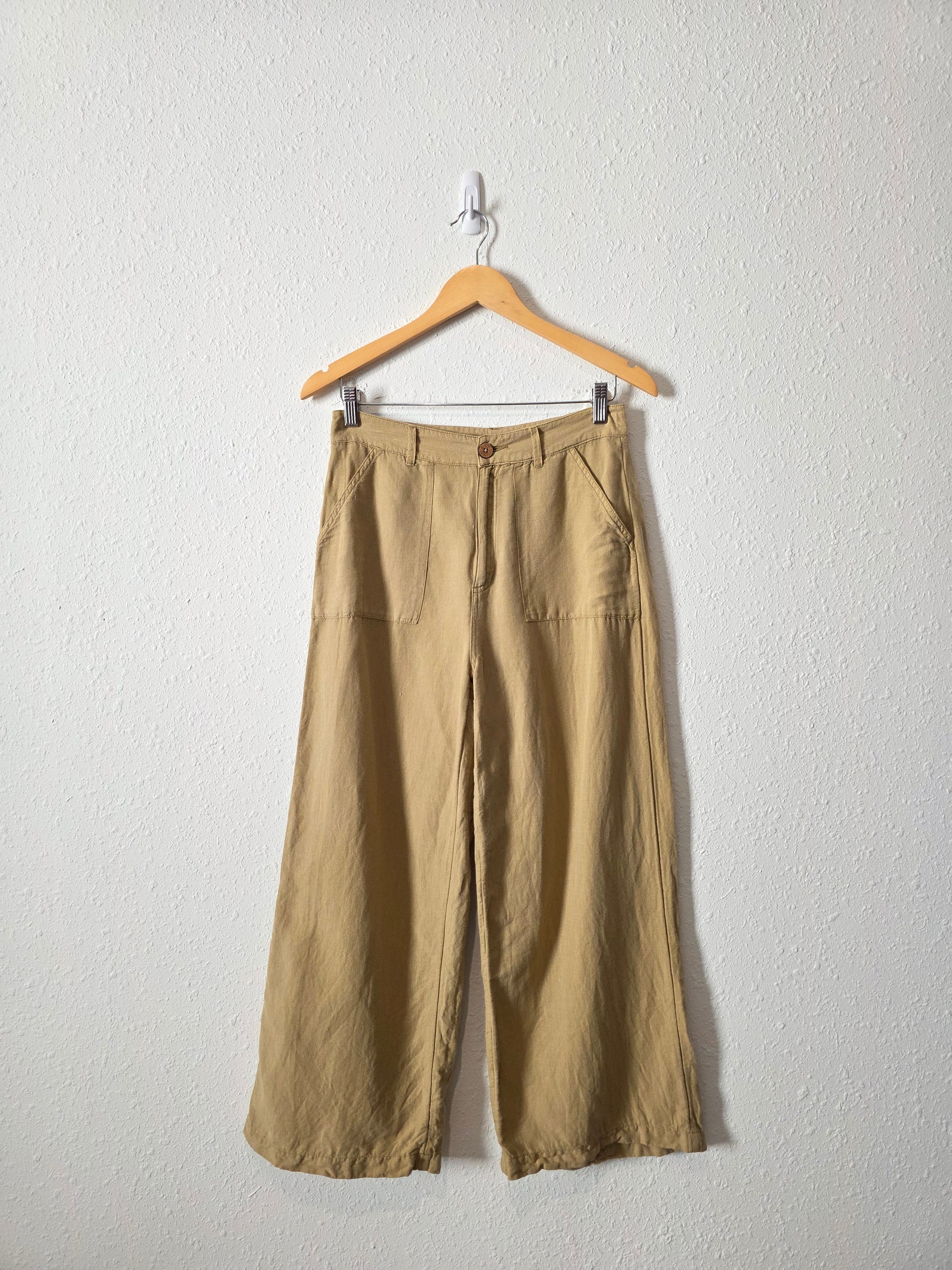 Linen Cotton Wide Leg Pants (S)