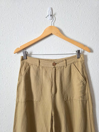 Linen Cotton Wide Leg Pants (S)