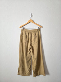 Linen Cotton Wide Leg Pants (S)