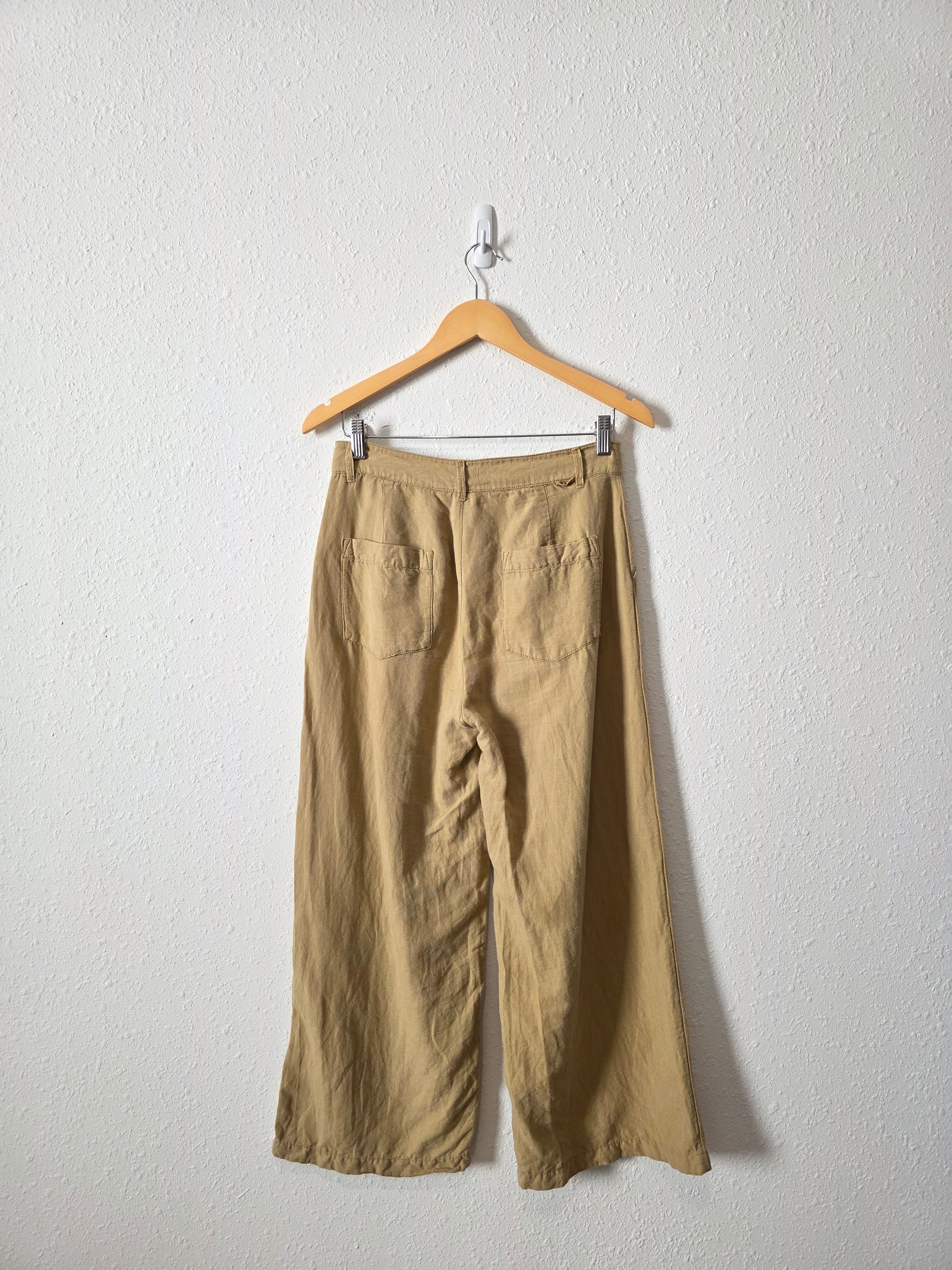 Linen Cotton Wide Leg Pants (S)