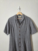 Vintage Eddie Bauer Gingham Midi Dress (L)