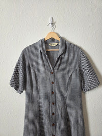 Vintage Eddie Bauer Gingham Midi Dress (L)