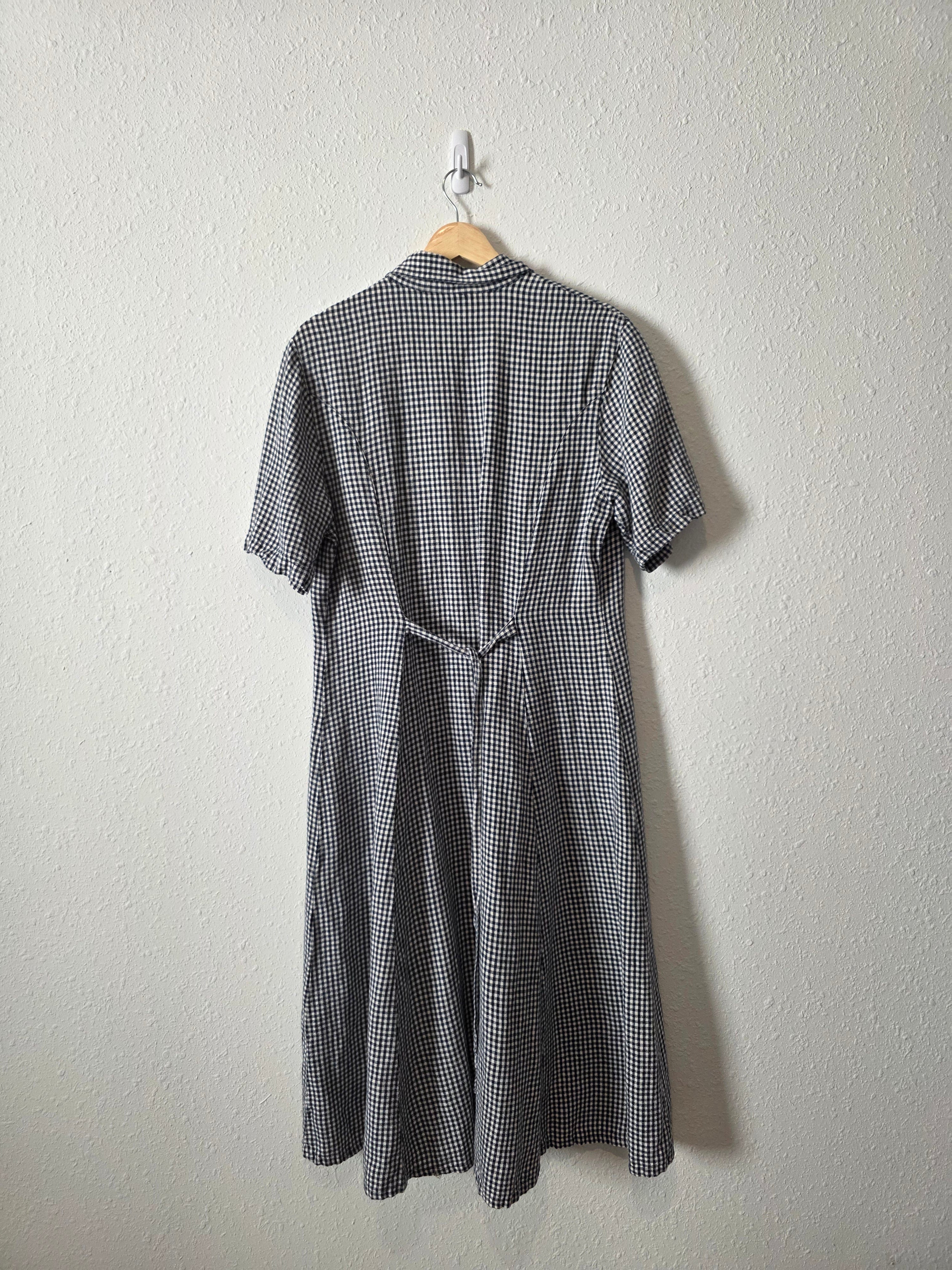 Vintage Eddie Bauer Gingham Midi Dress (L)