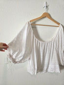 Eyelet Puff Sleeve Top (XL)
