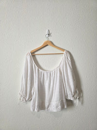 Eyelet Puff Sleeve Top (XL)