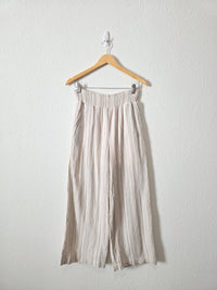 Striped Wide Leg Gauze Pants (S)
