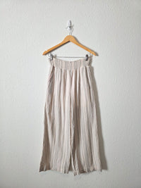 Striped Wide Leg Gauze Pants (S)