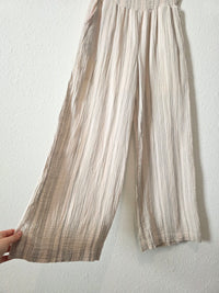 Striped Wide Leg Gauze Pants (S)