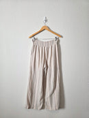 Striped Wide Leg Gauze Pants (S)
