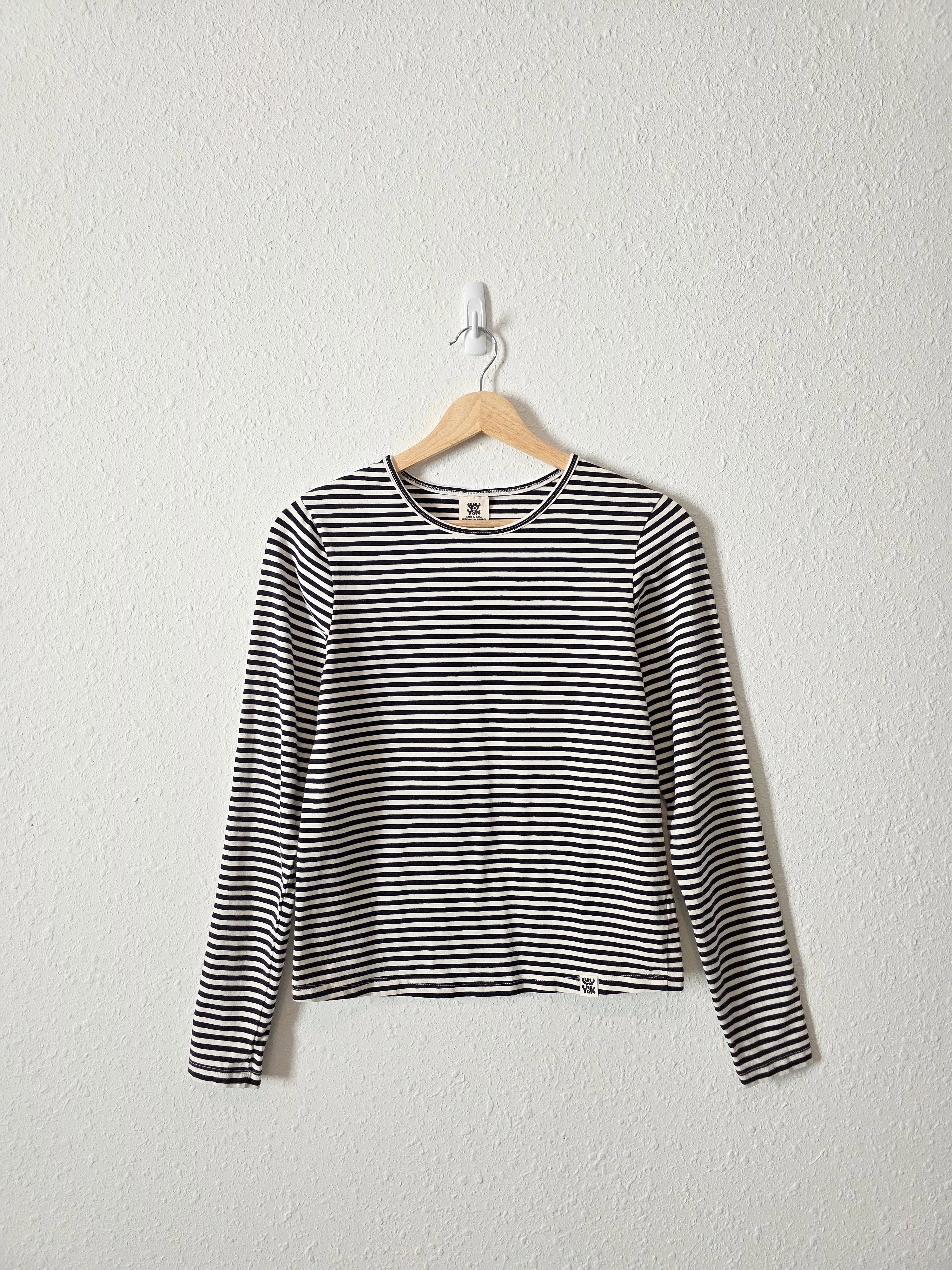 Lucy & Yak Black Striped Tee (S)