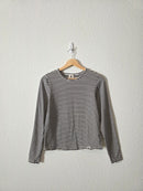 Lucy & Yak Black Striped Tee (S)