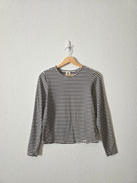 Lucy & Yak Black Striped Tee (S)