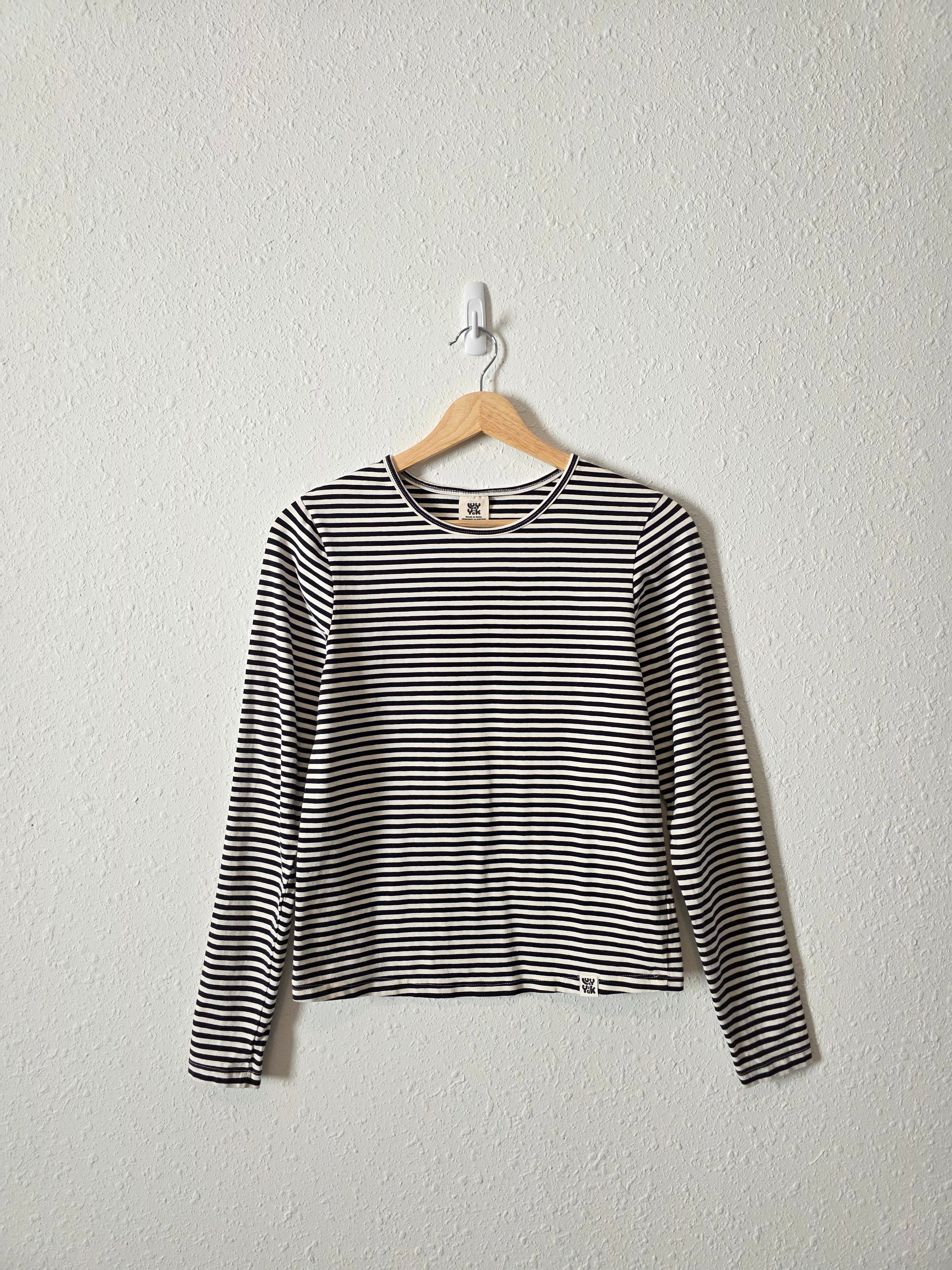 Lucy & Yak Black Striped Tee (S)