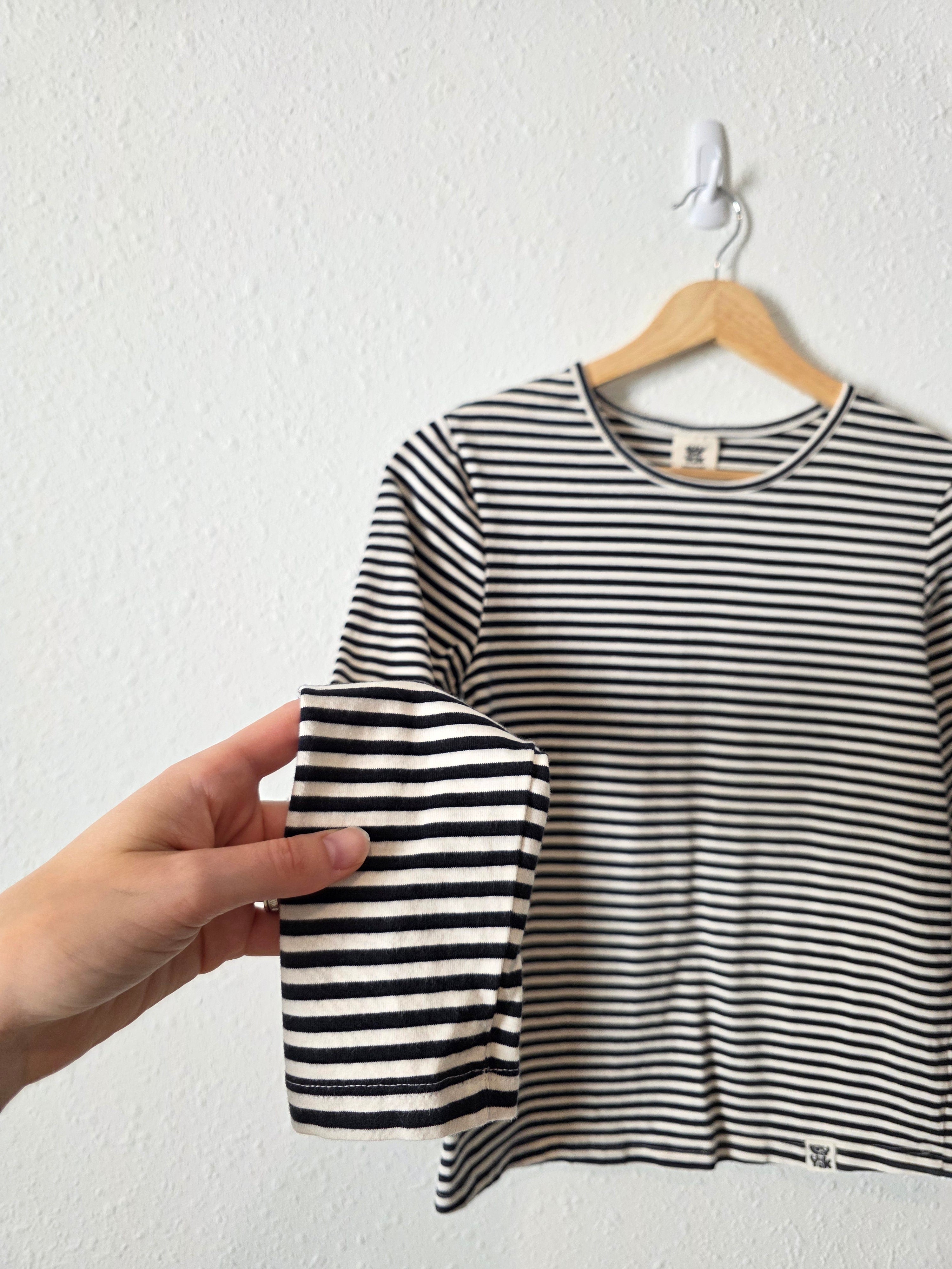 Lucy & Yak Black Striped Tee (S)