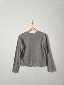 Lucy & Yak Black Striped Tee (S)