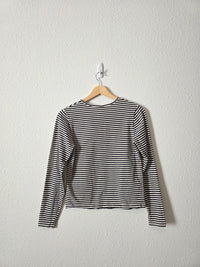 Lucy & Yak Black Striped Tee (S)