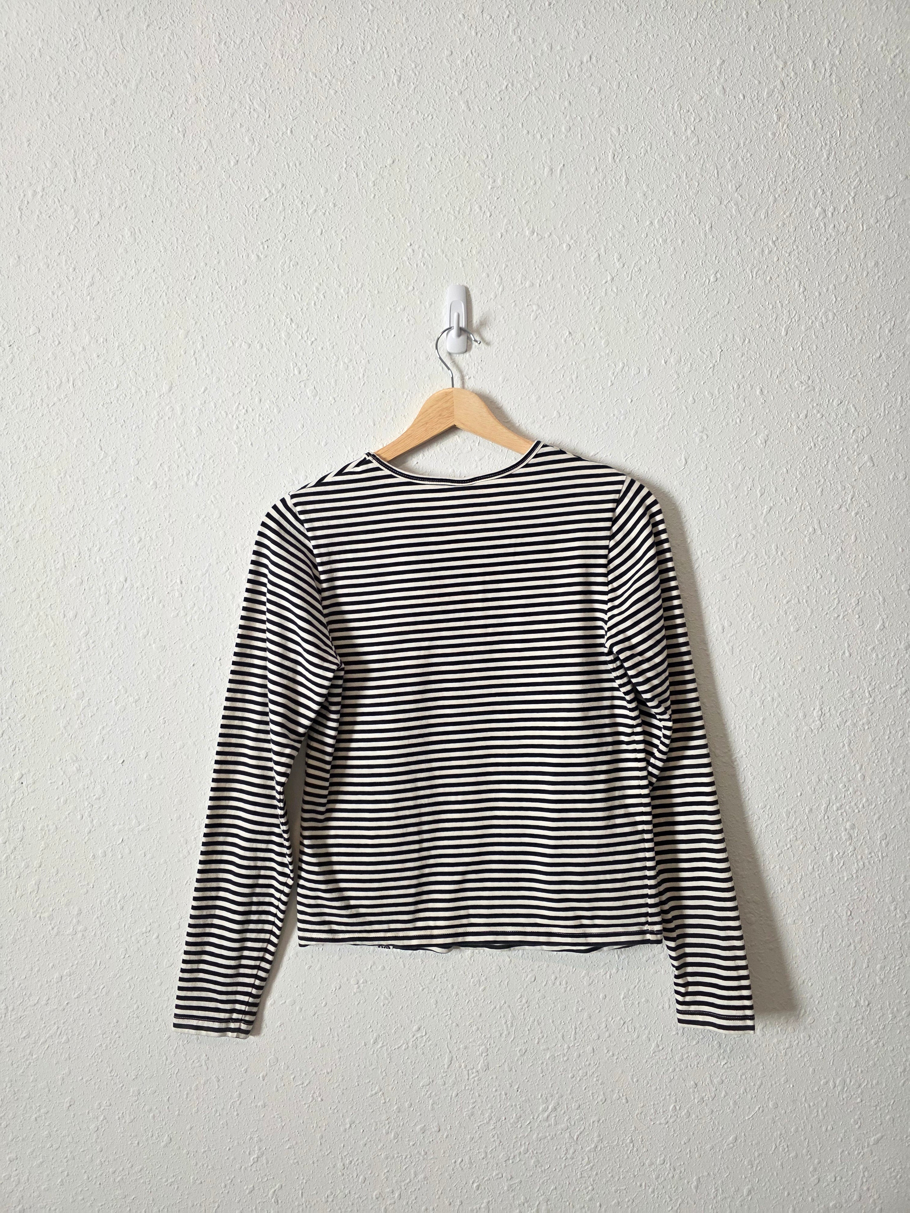 Lucy & Yak Black Striped Tee (S)