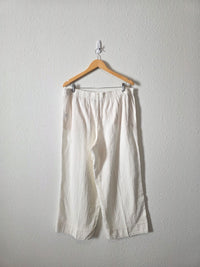 Cotton Gauze Wide Leg Pants (L)