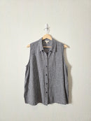Eileen Fisher Gingham Linen Tank (M)