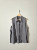 Eileen Fisher Gingham Linen Tank (M)
