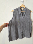 Eileen Fisher Gingham Linen Tank (M)