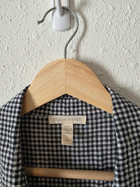 Eileen Fisher Gingham Linen Tank (M)