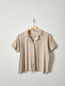 Vintage LL Bean Pointelle Button Up Top (S)