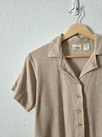 Vintage LL Bean Pointelle Button Up Top (S)