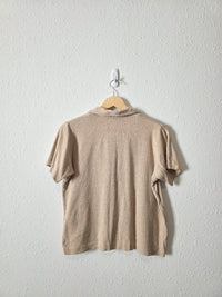 Vintage LL Bean Pointelle Button Up Top (S)