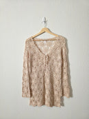 Vintage Floral Crochet Tunic (S)