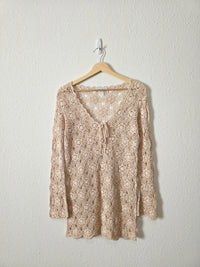 Vintage Floral Crochet Tunic (S)