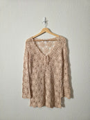 Vintage Floral Crochet Tunic (S)