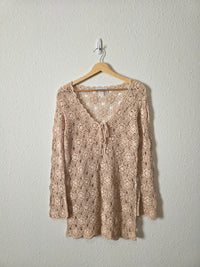 Vintage Floral Crochet Tunic (S)